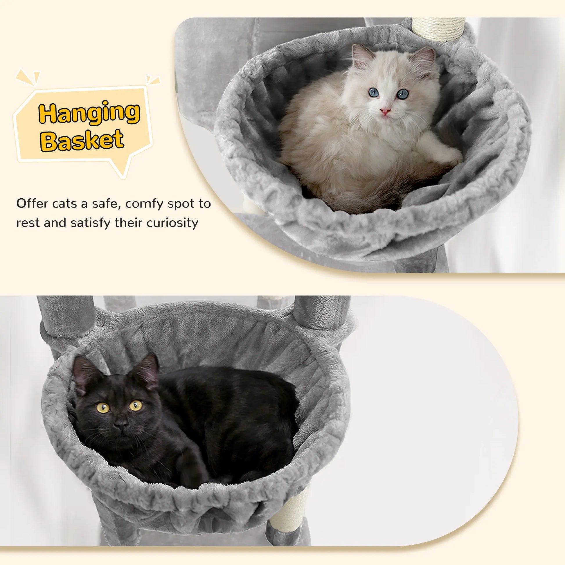 DESKAT 78 Inch Heavy-Duty Cat Tree Tower for Large Cats, Sturdy Multi-Level Cat Furniture with Condos & Scratching Posts