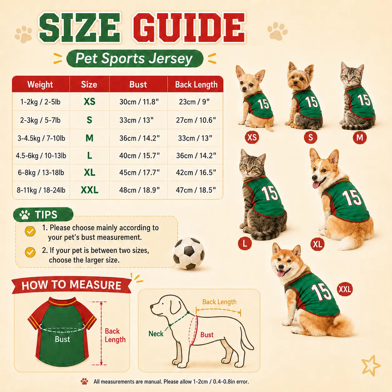 Pet Sports Jersey Shirt for Dogs and Cats, Lightweight Breathable Sleeveless Mesh Puppy Vest, Cute Soccer Style Pet Outfit for Small Medium Pets, Parties, Photos, Walks and Game Day